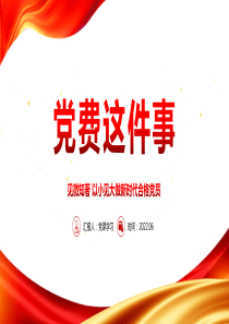 微党课ppt以小见大做新时代合格党员ppt党费这件事PPT专题课件模板「下载即用」