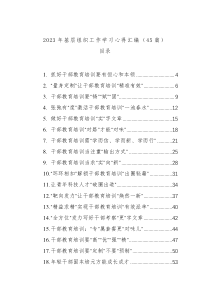 2023年基层组织工作学习心得汇编（45篇）